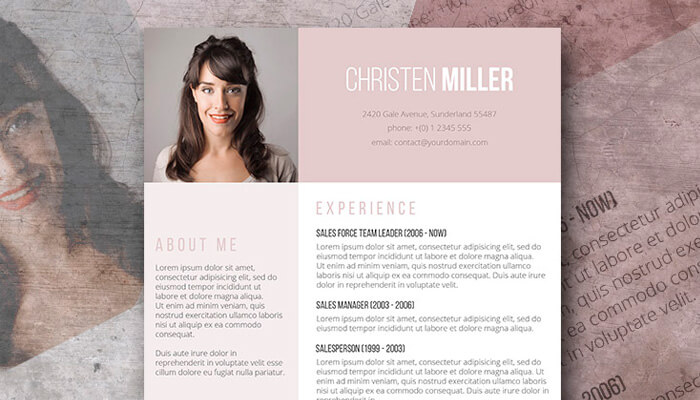 15 Vintage Rose Resume Word