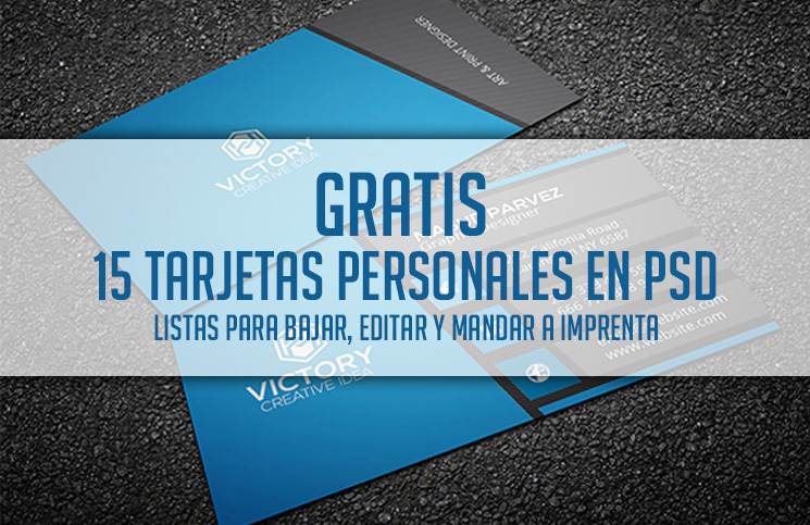 15 Tarjetas Personales En Psd Y Gratis Listas Para Utilizar